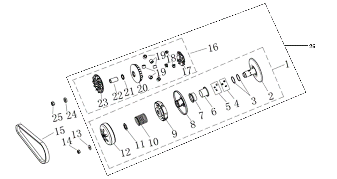 E11 DRIVE BELT AND PULLEYS