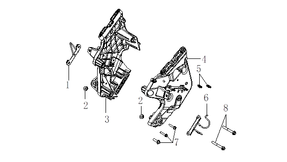 F24 WINDSHIELD SUPPORT BASE LEFT / RIGHT