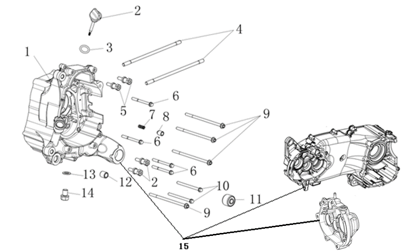 E02 CRANKCASE COMP.RIGHT