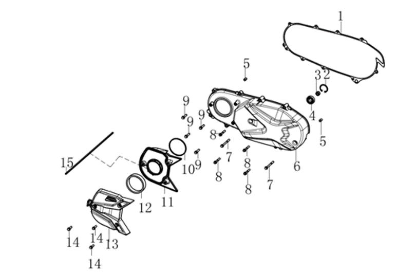 E04 LEFT CRANKCASE COVER