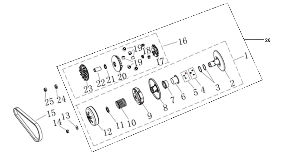 E11 BELT DRIVING ASSY.