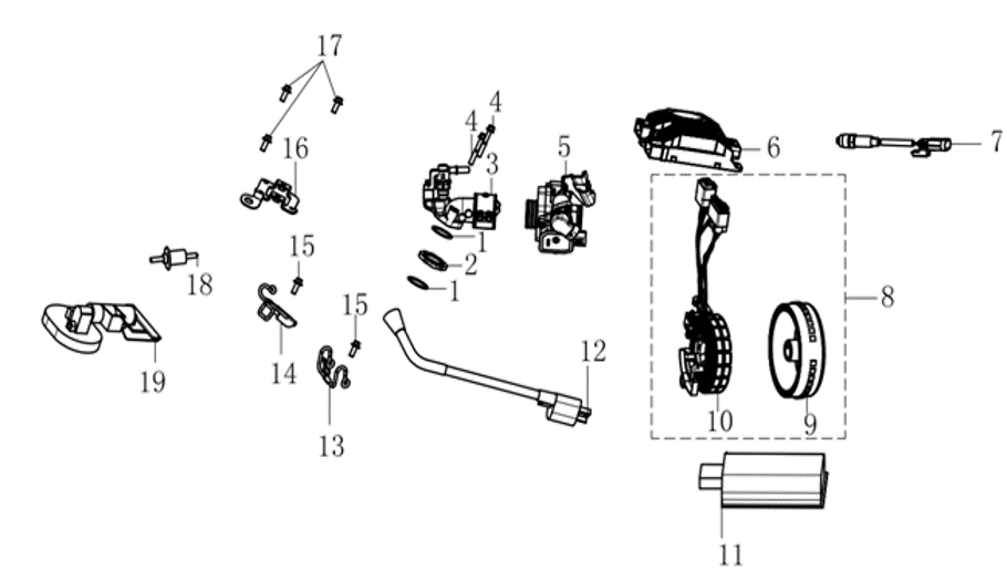 E14 ELECTRONIC FUEL-INJECTION ASSY.
