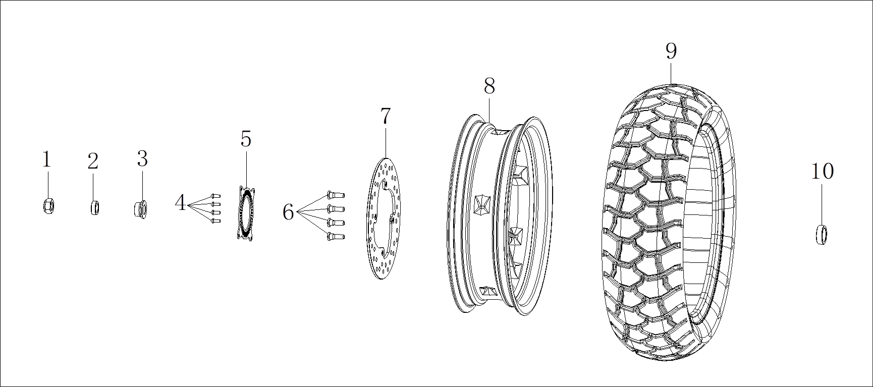F12  REAR WHEEL ASSY.