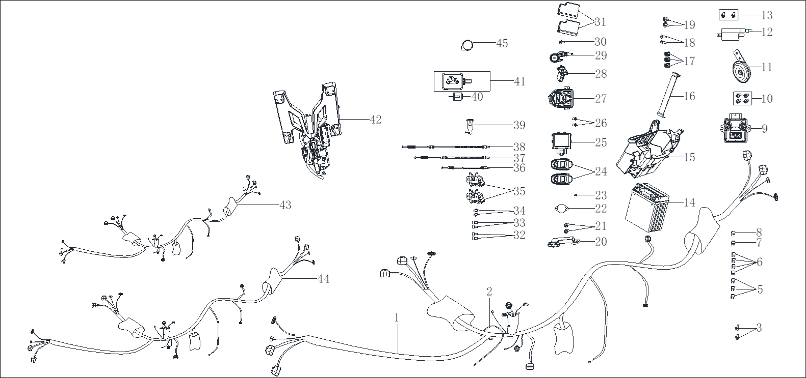 F14 MAIN  WIREHARNESS AND ELETRIC PARTS