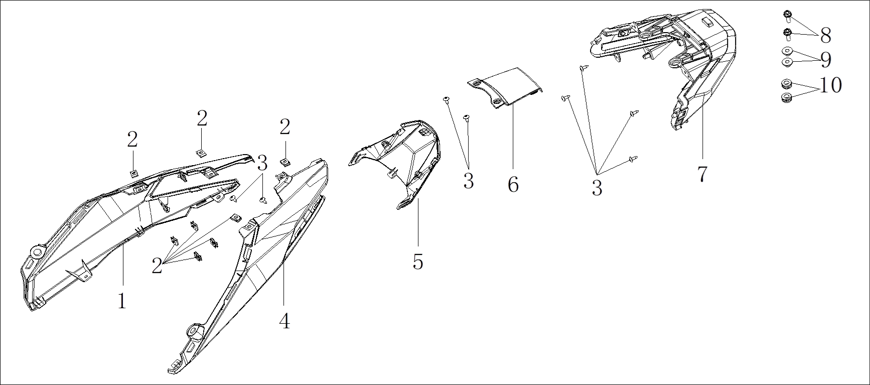 F18 TAIL LIGHT AND TAIL COVER COMBINATION
